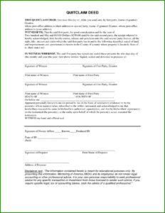 Free Quit Claim Deed Form