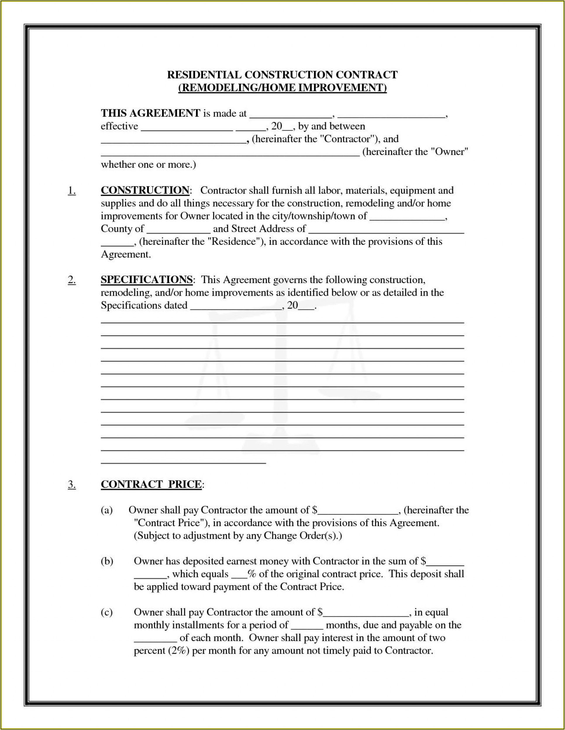 Free Residential Roofing Contract Template