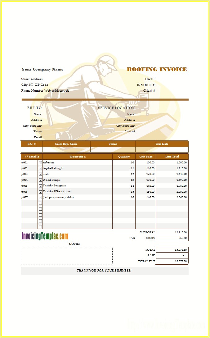 Free Roofing Estimate Template Software