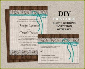 Free Rustic Vintage Wedding Invitation Templates