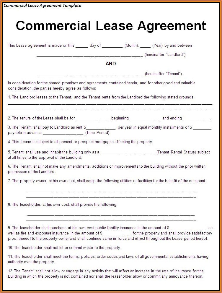 Free Sublease Agreement Form