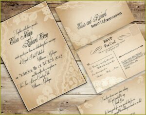 Free Vintage Wedding Invitation Templates