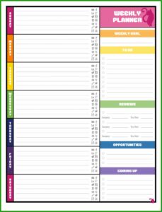 Free Weekly Appointment Calendar Template