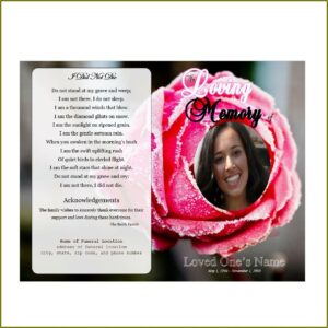 Funeral Pamphlet Template Free Word