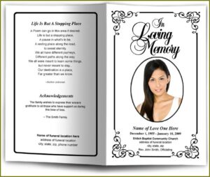 Funeral Program Template