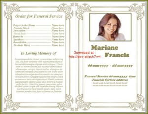 Funeral Program Template Free Download