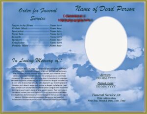 Funeral Program Template Free Microsoft Word
