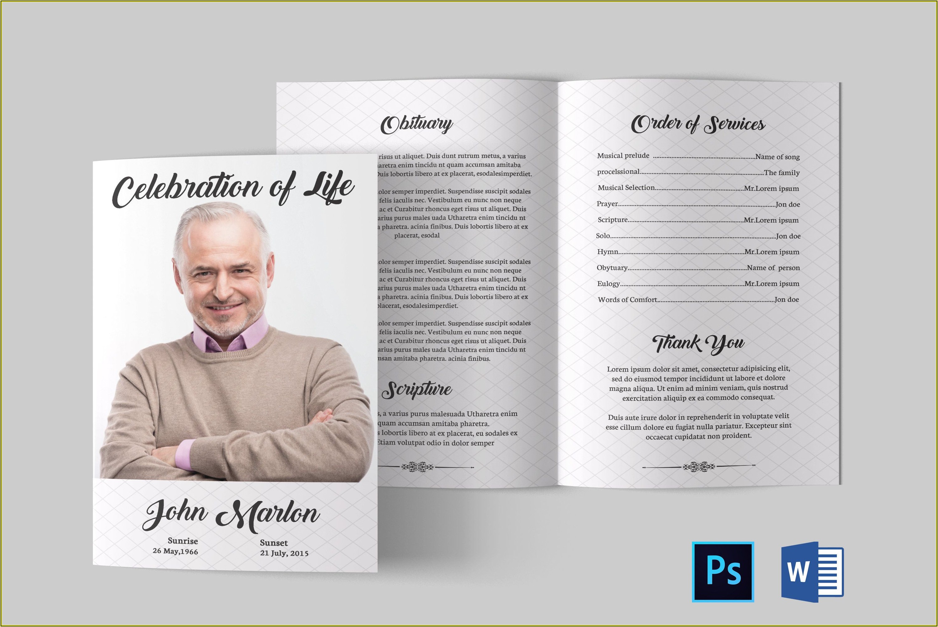 Funeral Program Template Word