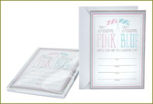 Gender Reveal Party Invitation Cards