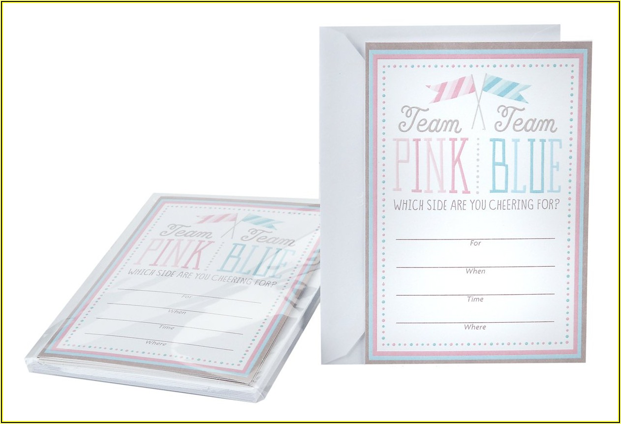 Gender Reveal Party Invitation Cards