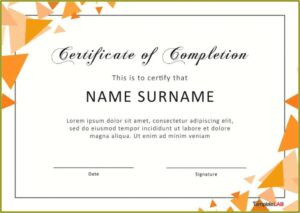 Graduation Certificate Templates Word