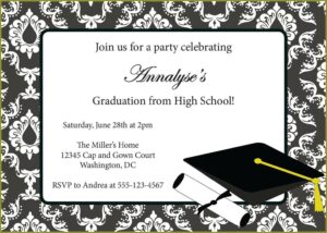 Graduation Invitation Card Template Free Download
