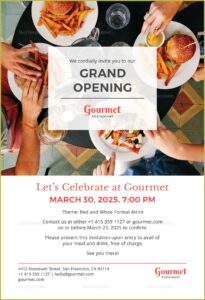 Grand Opening Invitation Template Word