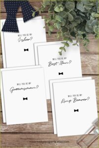 Groomsmen Proposal Card Template