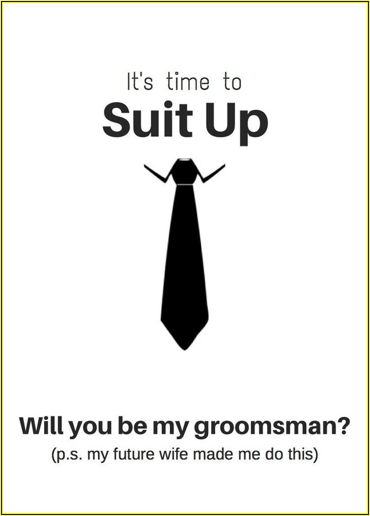 Groomsmen Proposal Template Free