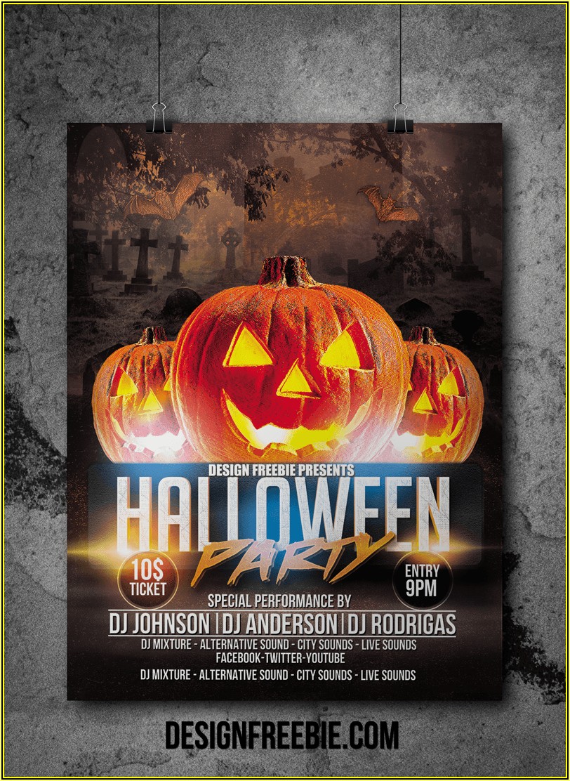 Halloween Party Flyer Template Free