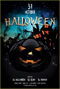 Halloween Party Flyer Template Psd