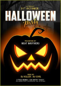 Halloween Party Flyer Template Psd Free