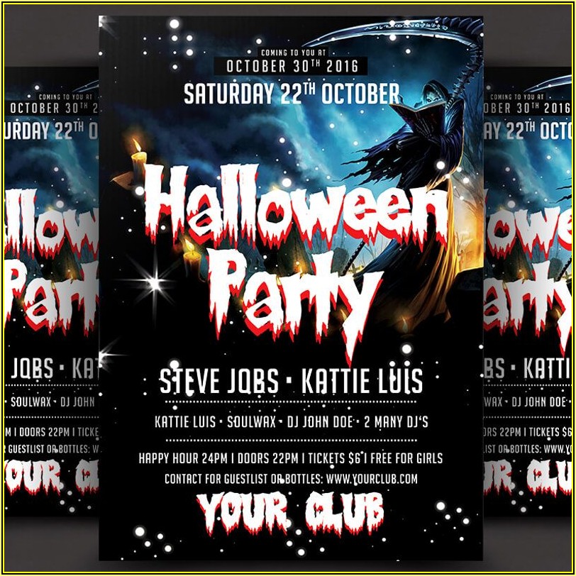 Halloween Party Flyer Templates Free