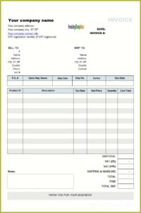 Handyman Invoice Template Uk