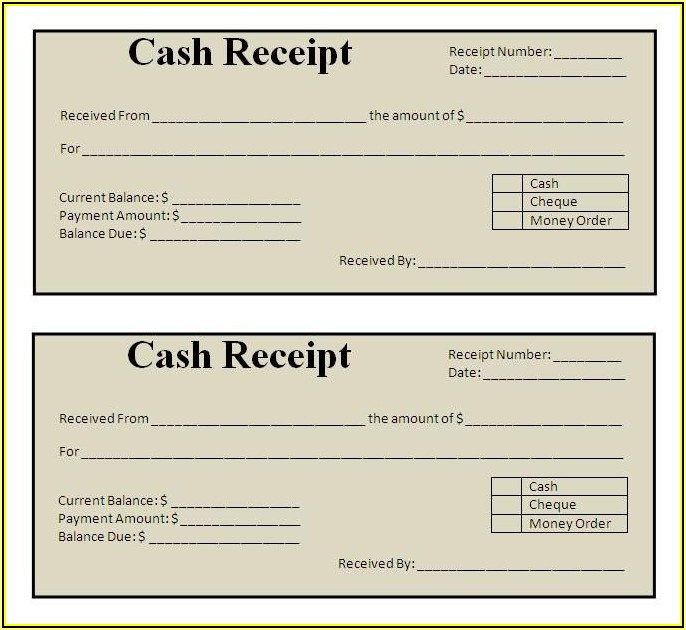 Handyman Receipt Template