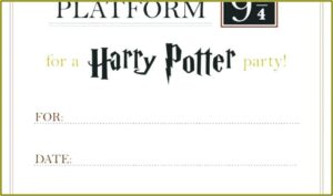 Harry Potter Birthday Invitation Template Free