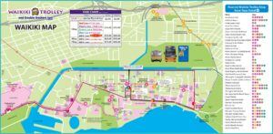 Hawaii Hotels Waikiki Beach Map