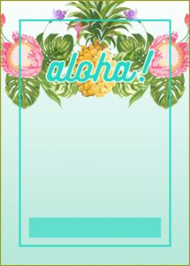 Hawaii Invitation Templates Free
