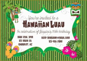 Hawaiian Themed Invitation Templates Free