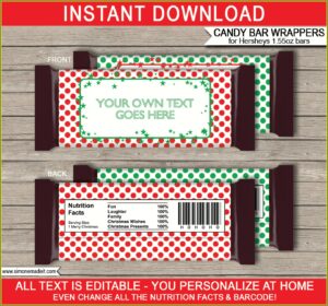 Hershey Candy Bar Wrapper Template Christmas