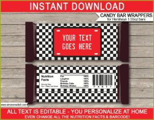 Hershey's Candy Bar Wrapper Template Microsoft Word