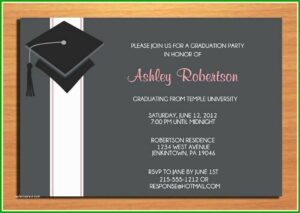 High School Graduation Party Invitation Templates