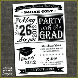 High School Graduation Party Invitations Templates