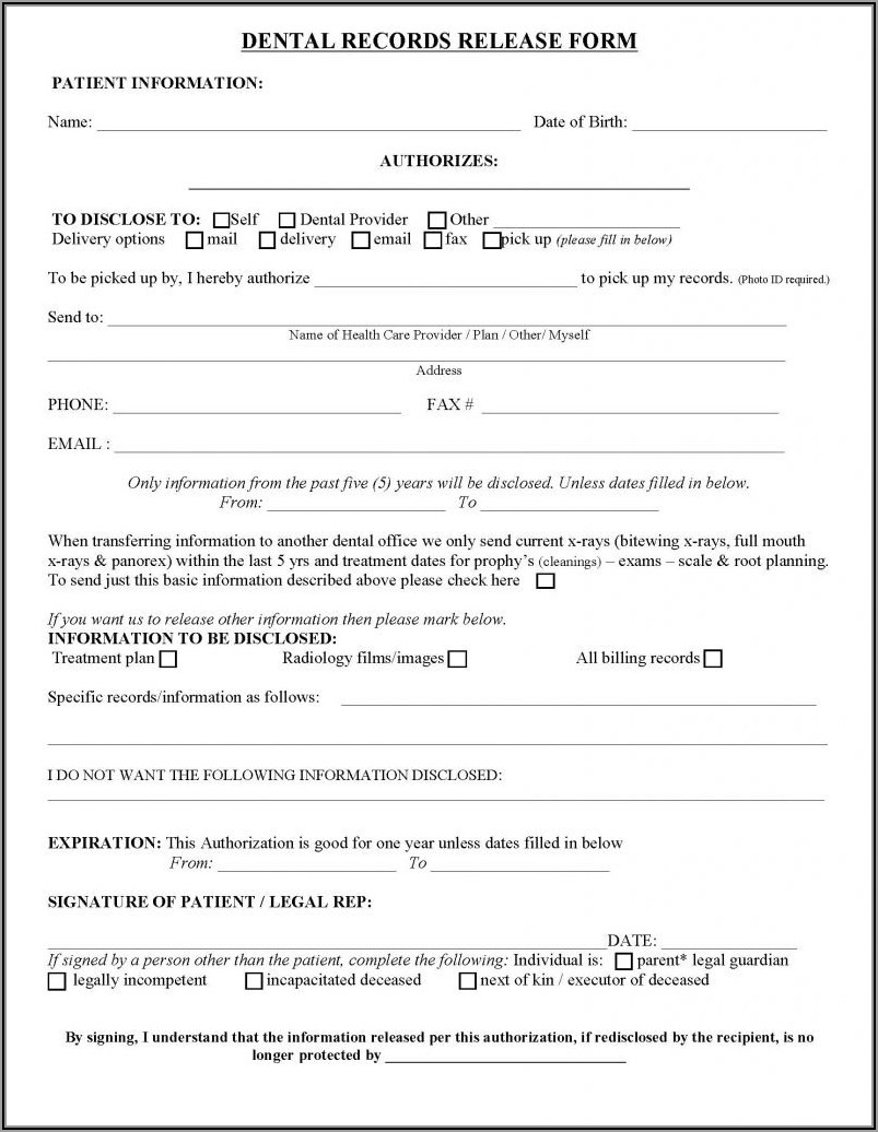 Hipaa Compliant Medical Records Release Form California