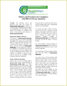 Hipaa Privacy Policies And Procedures Template