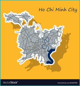 Ho Chi Minh City Map Vector