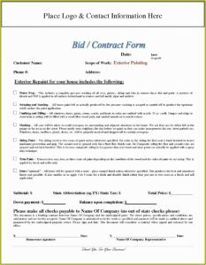 Home Improvement Contract Example