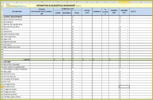 Home Renovation Schedule Template Excel