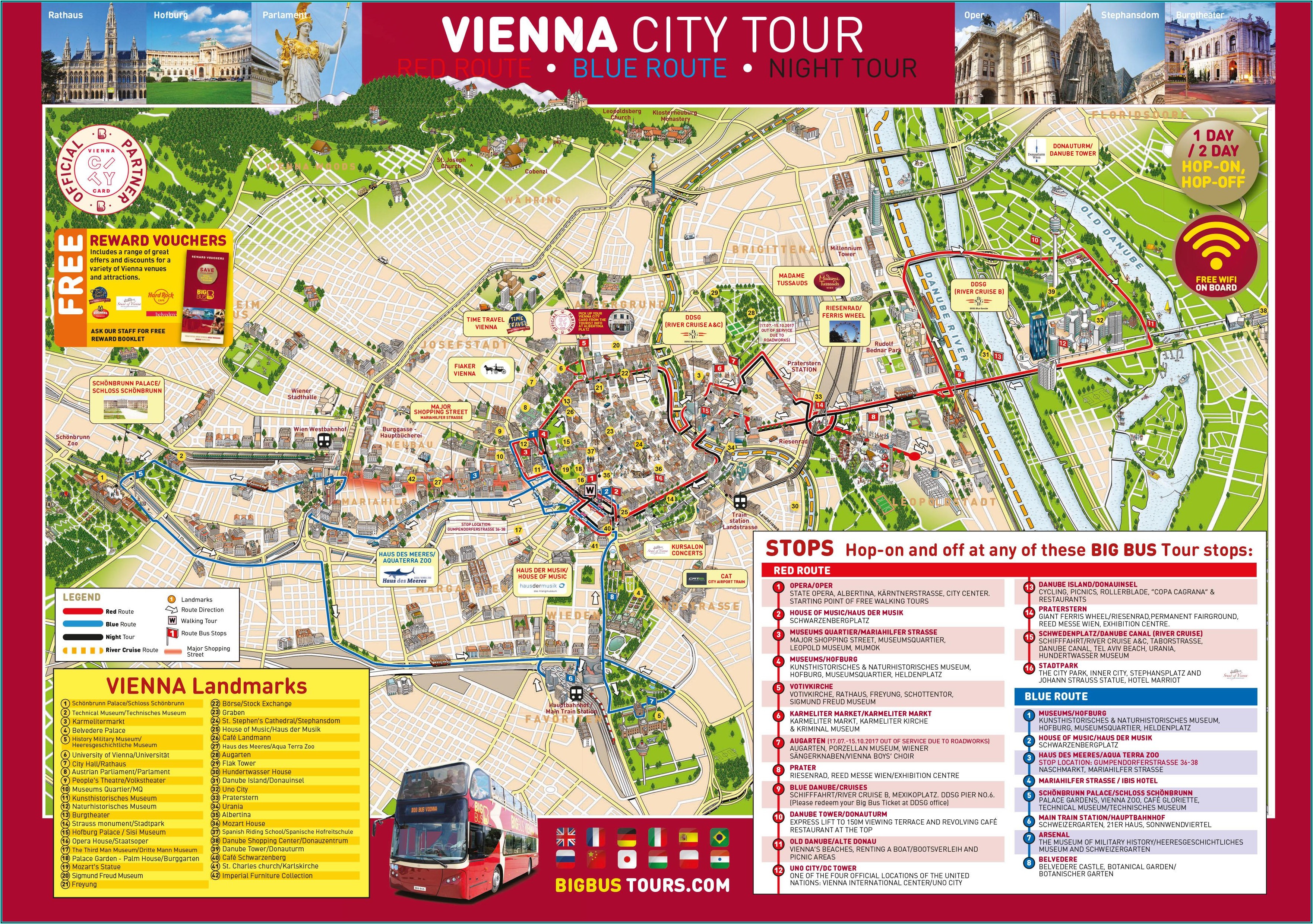 Hop On Hop Off Vienna Map