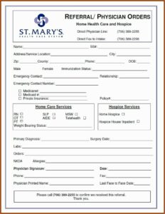Hospice Forms For Documentation