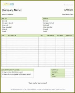 Hotel Invoice Template Doc