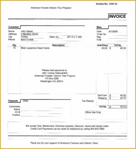 Hotel Invoice Template Pdf