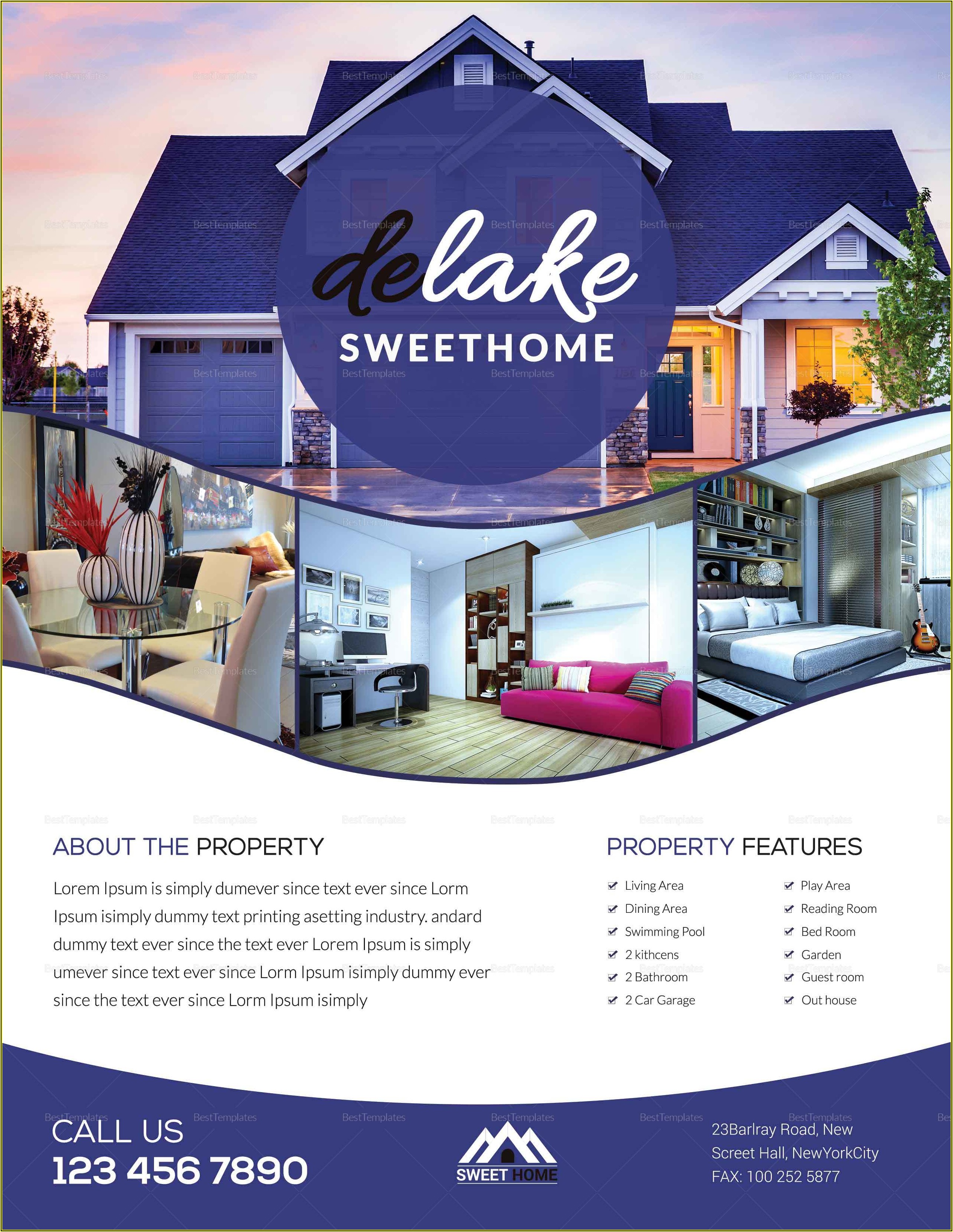 House For Sale Flyer Template Word