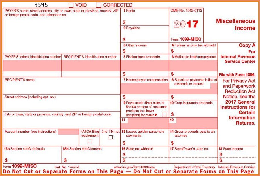 How To File 2017 Form 1099 Misc