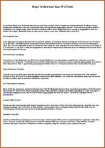 How To Get W2 Forms From Previous Employer