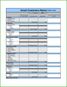 Hvac Bid Sheet Template
