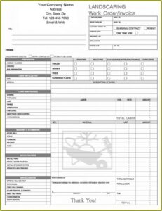 Hvac Invoice Template Pdf