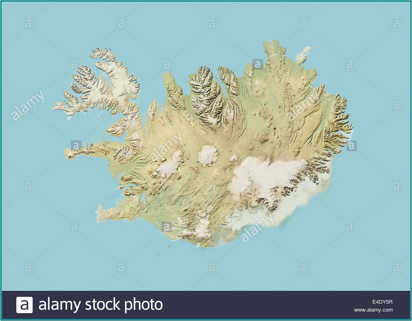 Iceland Relief Map