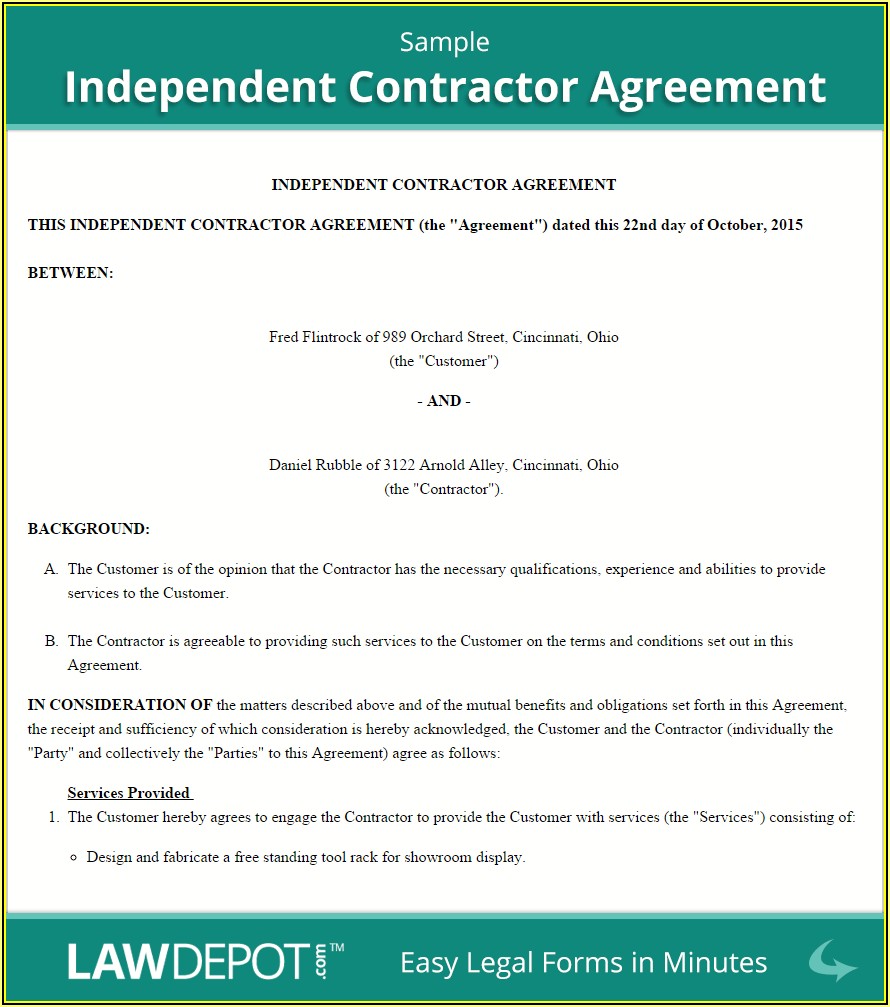 Independent Consultant Agreement Template