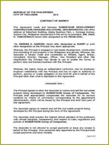 Independent Consultant Contract Template Philippines